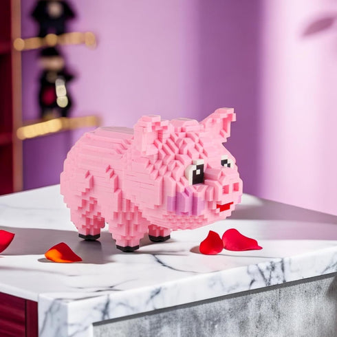 Larcele Micro Pig Building Blocks Mini Toy Bricks, 1547 Pieces KLJM-02 (Model 558)