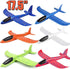 BooTaa 6 Pack Airplane Toys, 17.5" Large Throwing Foam Plane, 2 Flight Mode Gliders, Birthday Gifts for Kids 3-12