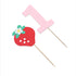 LINLULU 1st Set Strawberry High Chair Banner - Strawberry Themed Birthday Decoration Including One High Chair Banner