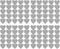 2 inch x 100 Pieces DIY Heart Wall Decal Vinyl Sticker, Removable Nursery Decoration for Kids Bedroom (Gray)