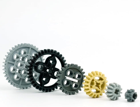 Set Technical Parts Pieces Building Accessories, Gears Pins Connectors Wheels Axles Racks Differentials, Engine Kits