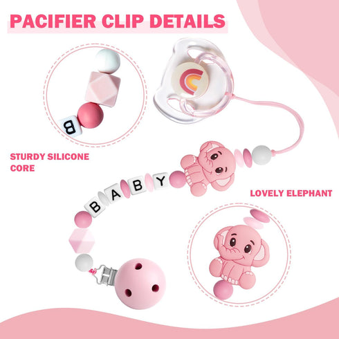 Set 3 SCOM Reborn Baby Dolls Accessories - Rainbow Transparent Magnetic Pacifiers & Removable Reusable Baby Doll