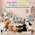 (Pack 12) 6 Inches Bedwina Plush Puppy Dogs - of Tall Small Stuffed Animals Bulk Assorted Puppies and Cute Stuffed