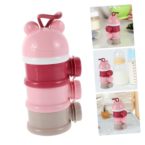 SUPVOX Portable Three Layer Milk Powder Dispenser Travel Friendly Formula Storage Container Airtight Seal Keeps Formula