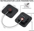 Heavy Duty Combination Refrigerator Lock (2 Pack) - Baby Safety Fridge Lock with 3M Adhesive, No Drilling (Black)