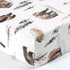 GRSSDER Stretchy Crib Sheets 2 Pack, Ultra Soft Jersey Knit Fitted Sheets, Jungle Bear/Rainbow, Universal Fit