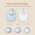 COOROBIN 8-Pack 100% Baby Drool Bibs, Cotton, Ultra Soft & Absorbent for Newborns, Adjustable Snaps, Shower Gift