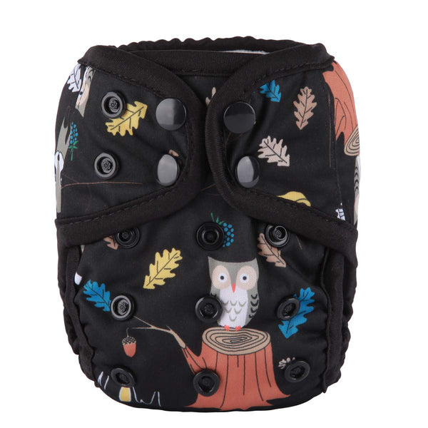 Sigzagor Newborn Baby Diaper Nappy Cover 8lbs-10lbs for Boys (Racoon Owls)