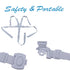 White 5 Point Harness Seat Belt for Strollers, Adjustable Safety Harness Strap for High Chairs and Pushchairs