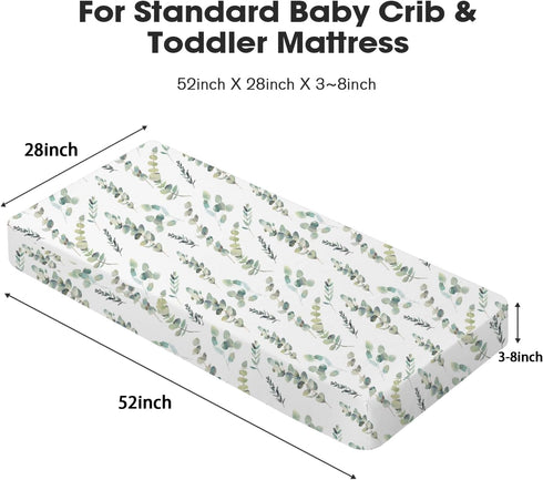 4 Pack Set, Little Grape Land Crib Sheets for Boys and Girls, Baby Neutral Crib Fitted Sheets for Standard Crib