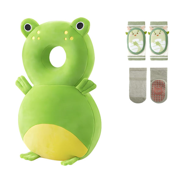 WKC Baby Head Protector,Adjustable Baby Head Protection Backpack (Frog)