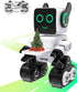 okk Robot Toys for Kids - Programmable Remote Control Robot with Coin Piggy Bank, LED, and Tray