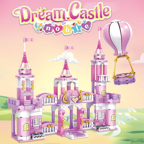 541 6-12 Princess Castle Girls Building Blocks Toys Pieces Multi Shaped Castle Hot Air Balloon Toys for Girls