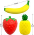 6PCS Jumbo Squishies Slow Rising Fruit Charms - Strawberry, Peach, Banana, Lemon, Watermelon, Pineapple