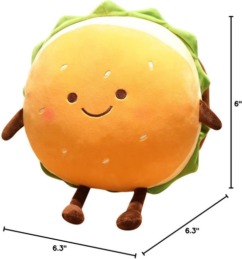 Goylmc (6") Hamburger Plush Toy - Hamburger Stuffed Toys - Cute Food Plush Pillow - Room Decor Holiday Birthday