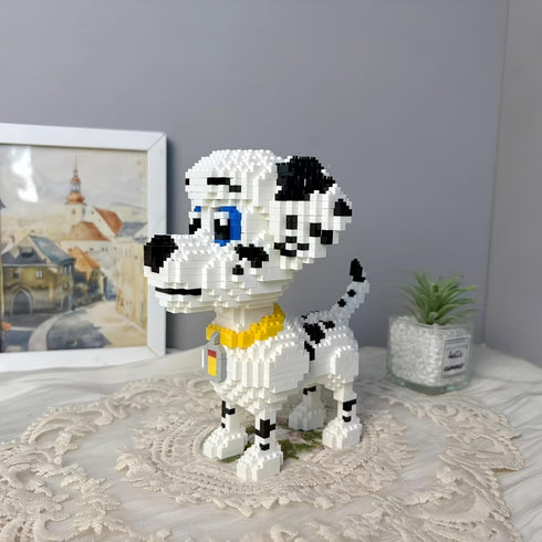 Dalmatian Pet Model Micro Mini Building Block Toy - Ideal Festival Gift, Decorative Item - Adorable and Humorous Design