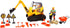 Cat Workforce Excavator Action Set, 23-Piece Kids Construction Toy Playset with 4-Inch