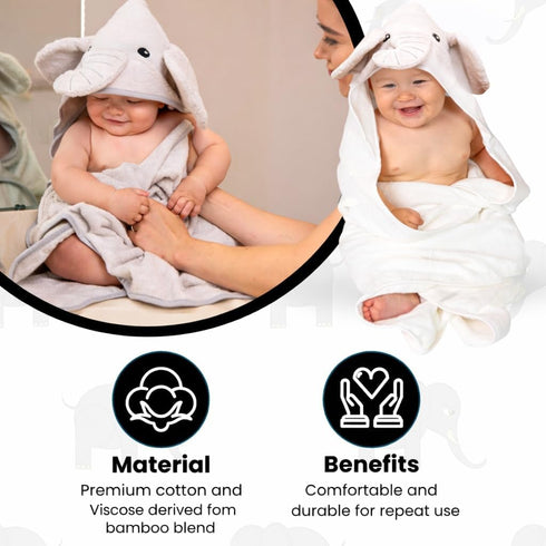 Premium Baby Towel for Bath with Hood, Extra Soft, Silky Smooth Fabric, Made from Viscose derived from bamboo