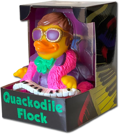 Quackodile Flock - Floating Rubber Ducks, Collectible Bath Toy Gift for Kids & Adults