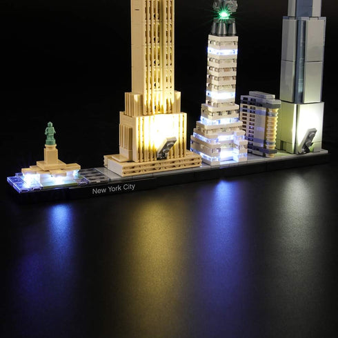 Lightailing Light Set for Architecture New York City Building Blocks Model - LED Kit Compatible with Lego 21028