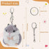 RAYNAG Set of 2 Cute Hamster Plush Keychains Stuffed Animals Keyring Charm