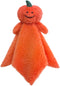 Baby Orange Pumpkin Soft Stuffed Animal Security Blanket, Plush Pumpkin Lovey Blanket, Baby Shower Gift, 14"