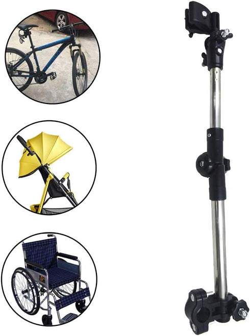 180° Adjustable Umbrella Holder for Stroller, Universal Mount for Baby Stroller, Wheelchair, Walker, Hole Diameter