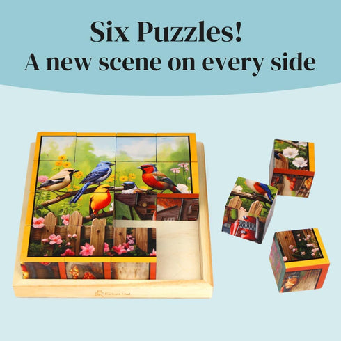 16-Piece, Six Large Piece Puzzles for Seniors with Dementia, Alzheimers, Parkinsons Engaging Activities for Elderly