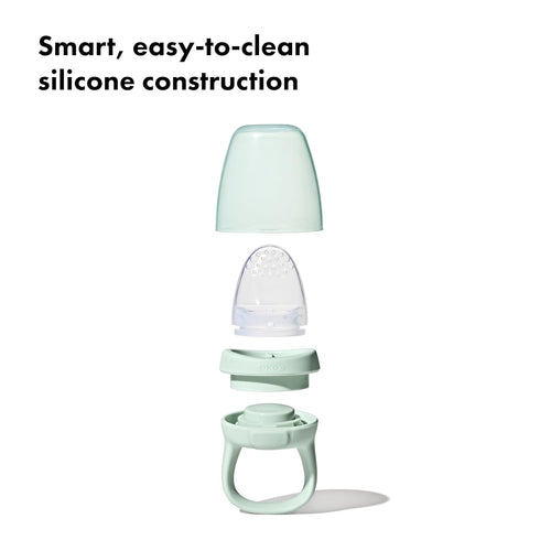 2 Pack OXO Tot Silicone Self-Feeder - Opal and Blossom