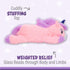 1i4 Group Jumbo Weighted Hugs by Warm Pals – Unicorn – 4lbs – Cozy Microwavable Lavender Scented Plush Toy