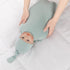 Large Jersey Knitted Swaddle Blanket for Baby, Soft Stretchy Receiving Blanket with Hat, 47 x 47 inches (Seafoam)