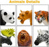 BOLZRA Playset 21Pcs Safari Animals Figures Toys, Realistic Wild Zoo Animal Figurines, Plastic African Jungle Animals