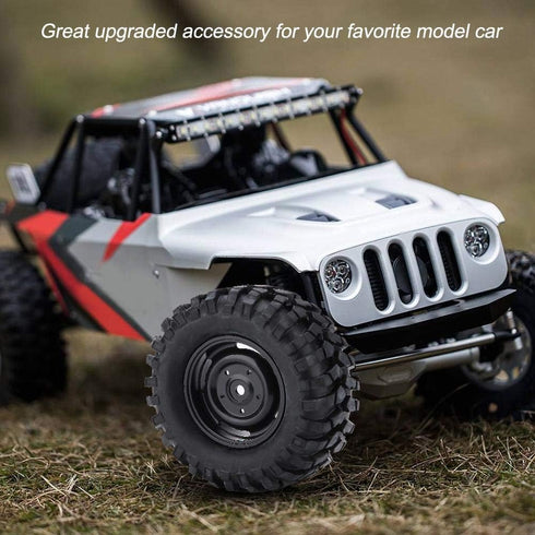 RC Car Tires, 4 Pcs Rubber Tyres for 1:10 Rock Crawler Off-Road Remote Control Car Accessory