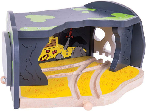Bigjigs Rail Set Sets, 3+ Skull Cave & Tunnel - Wooden Train Accessories, Tunnels for Trains & Railway Classic Kids
