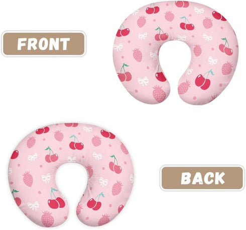 Tnasranmo Cherry Nursing Pillow Cover, Chic Nursing Pillow Case for Mon Breast Friend Compatible with Popular Nursing