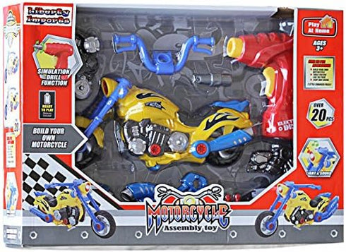 Liberty Imports Kids Take Apart Toys - Build Your Own Motorcycle Vehicle Construction Playset with Tools