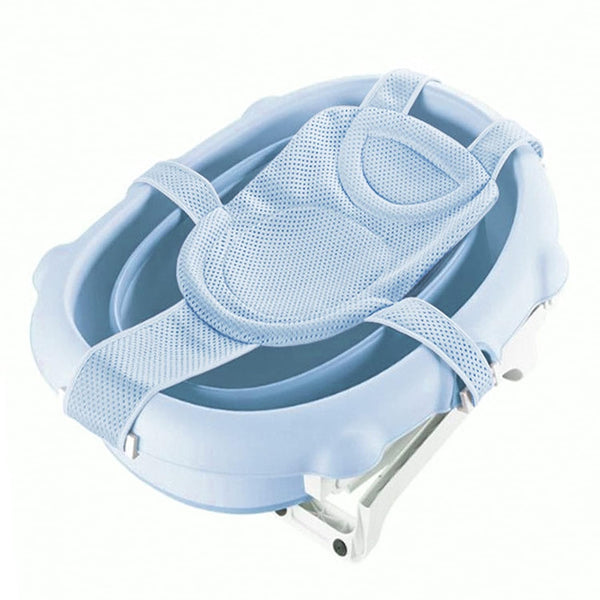 Baby Five-Pointed Bathtub Support Net, Soft Shower Mesh Pad for Newborn Bathing Support, Adjustable for 0-18 Months