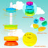 Baby Spinning Stack Toys, Colorful Rainbow Design ABS Plastic, Educational Interactive Learning Toys for Boys and Girls