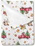 SqtmuHLuo Red Baby Christmas Blanket Boys Girl Gifts First Christmas Tree Red Car Baby Nursery Bed Receiving Blankets