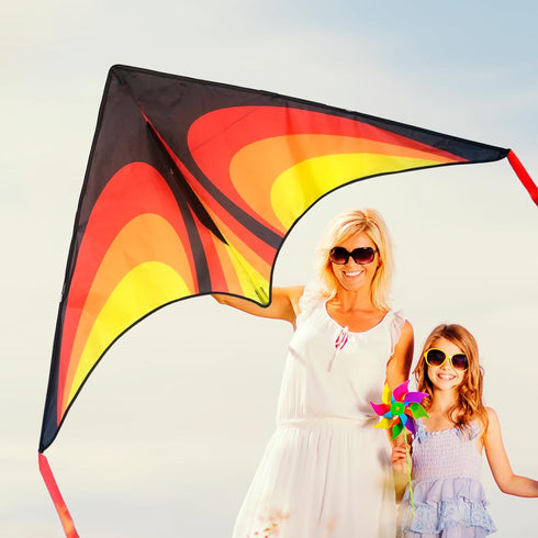 Delta Kite for Kids & Adults, Single Line Beach and Park Kite for Family Outdoor Activities