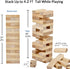 ApudArmis Giant Tumble Tower, 54 PCS Pine Wooden Stacking Timber Game with 1 Dice Set