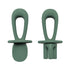 Tiny Twinkle Silicone Training Utensils, Baby Spoons and Forks for Self-Feeding, Baby Led Weaning Supplies (Olive)