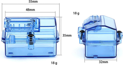 LICHIFIT ESC Receiver Box Protective Case Cover, Transparent Waterproof Sealed Box for Huanqi 727 Slash RC Boat Model