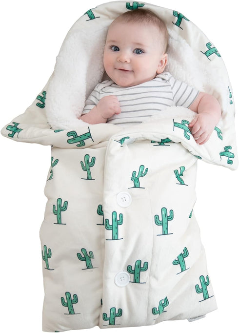 The Swaddle Blanket - Green Cactus Sleep Swaddle for Baby Boy & Girl, Infant Sleep Sack 0-3 Months