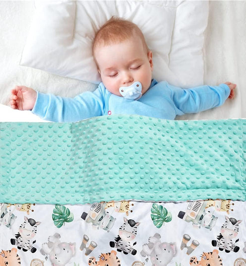 Baby Blanket Super Soft Minky Blanket, Cute Animal with Dotted Backing, 30 x 40 Inch, for Newborns Nursery Stroller
