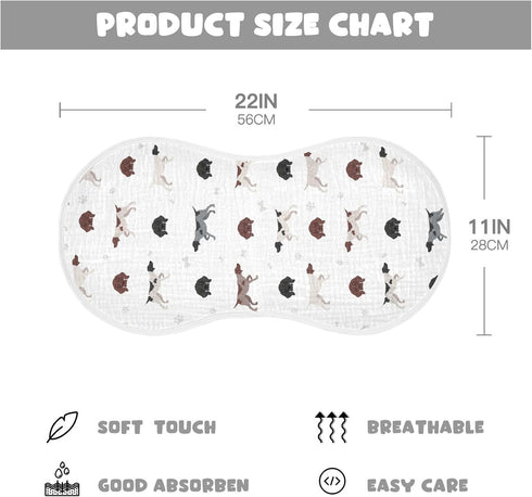 YYZZH 4 Pack 100% German Shorthaired Pointer Dog Muslin Burp Cloths for Baby Soft Cotton Baby Washcloths Bibs for Boy