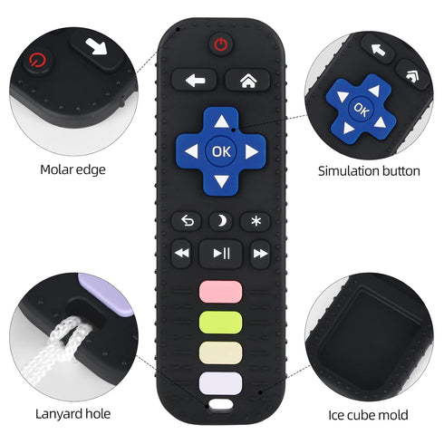 Chuya Baby Teether Toy, TV Remote Control Shape Chew Toy for Babies 3-24 Months
