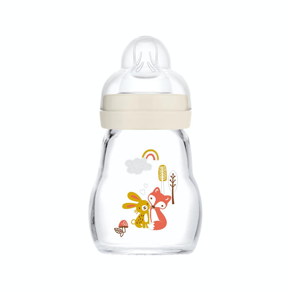 MAM BIBERON VERRE 0 MOIS ET + Garden Blanc Tétine Débit 1, 170 ml