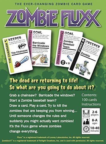 Looney Labs Zombie Fluxx Card Game - Ever-Changing Gameplay and Zombie Adventure