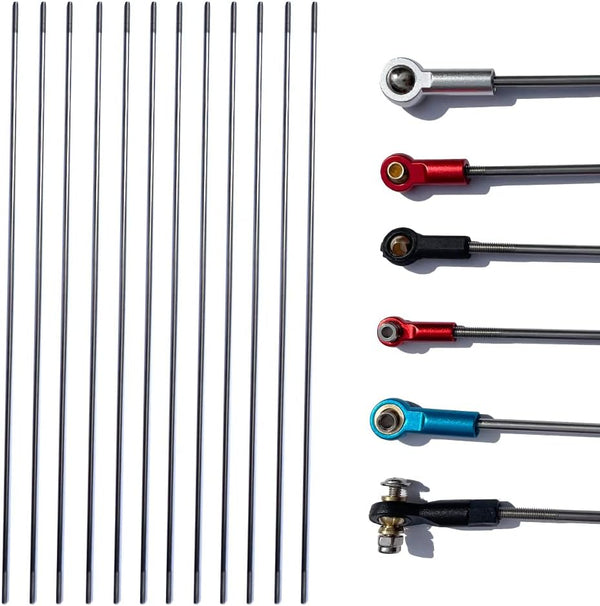 M3 11.8Inch Pushrod Connector 304 Stainless Steel Rod Linkage for RC Model
